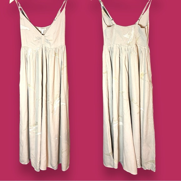 EUC Grade & Gather Empire Waist jumpsuit in light cream & organic design. Small - Picture 2 of 16